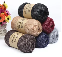 5pcs/500g di Cotone di Seta di Lavoro A Maglia Lane E Filati Crochet Del Ricamo di Spessore Filo di Lana Lane E Filati Per Mano Sciarpa di Lavoro A Maglia Maglione eco-friendly