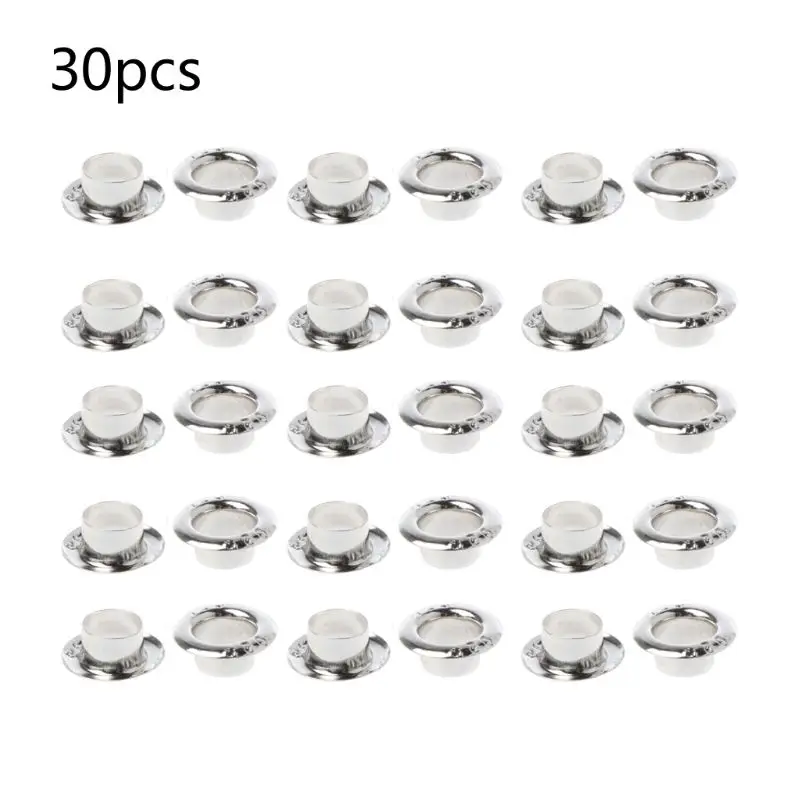 30Pcs 925 Silver Smooth Beads Large Hole Beads For Jewelry Making