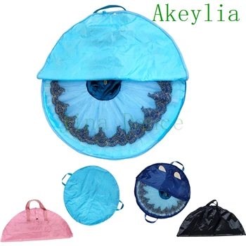 Niebieska torba do tańca Czarna wodoodporna torba na baletową spódniczkę Różowa płócienna elastyczna i składana miękka torba baletowa na baletową spódniczkę z zamkiem błyskawicznym