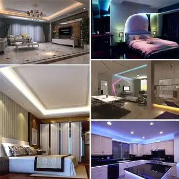 5公尺2835 RGB LED燈條,300顆LED燈珠,直流12V,紅綠藍暖白冷白光,柔性SMD 2835 LED二極體帶狀燈帶 10 最佳銷售 藍色LED燈 - №2