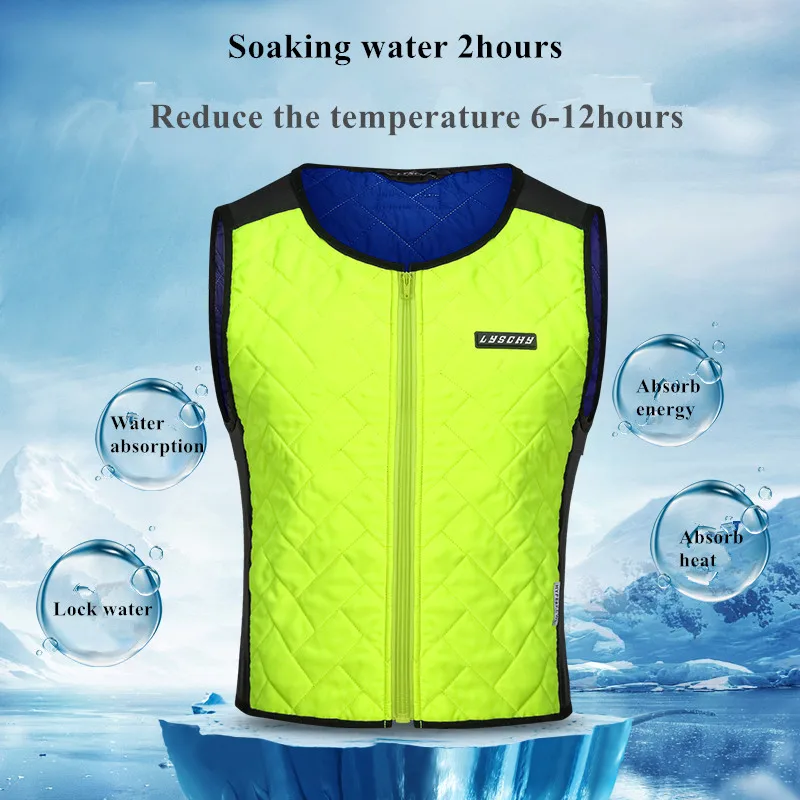 LYSCHY Vest Motorcycle Cooling Vest Summer Motorbike Water Cooling Jacket For Men Moto Motocross Street Riding Sports Ice Vest