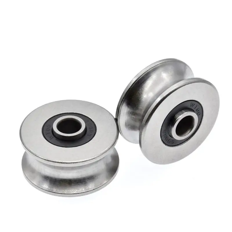 4 Stück/10 Stück U-Nut-Führungsrad 8*35*17 mm, Riemenscheibenlager aus Edelstahl, wasserdicht und rostfrei, 8x35x17 mm – Detail 4