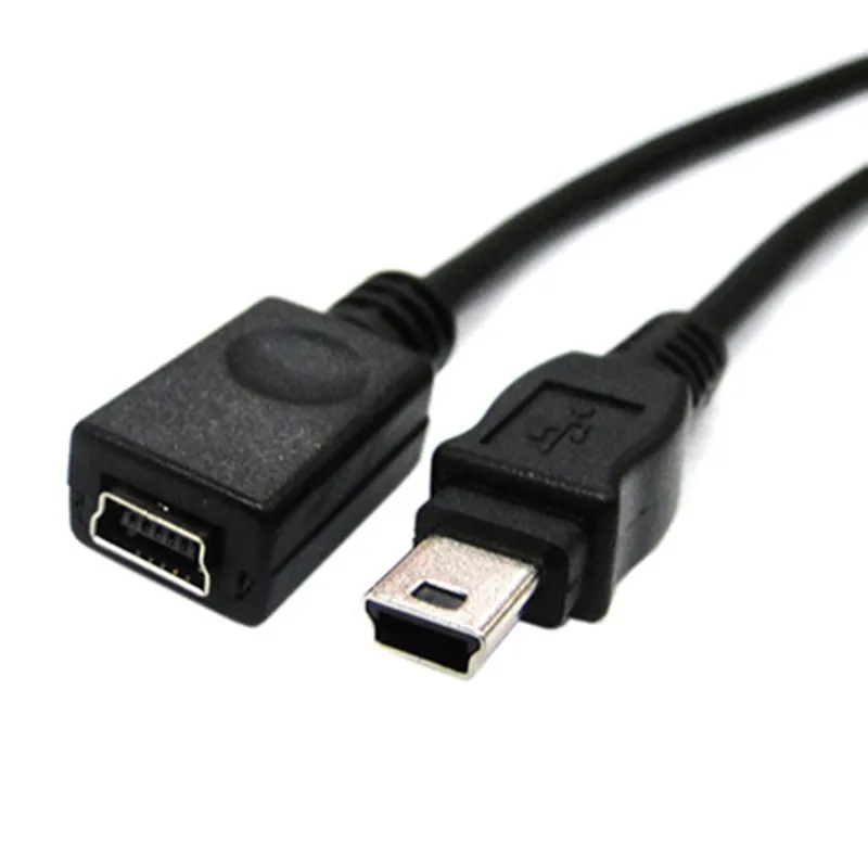 1pcs MINI USB 5 pin Carregador da Sincronizacao de Dados Cabo de Extensao Masculino para Feminino Aplicavel para o gravador