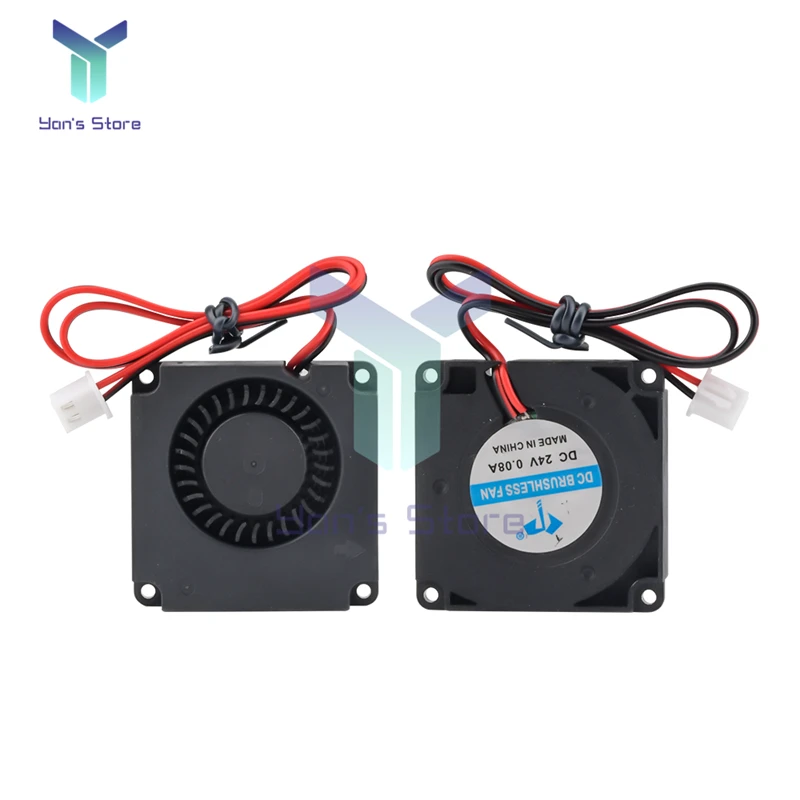 DC5015/4010/4020 3D 5V 12V 24V Printer Accessories DC Turbine Oil-Containing Blower Cooling Turbo Blower Black Plastic Fans