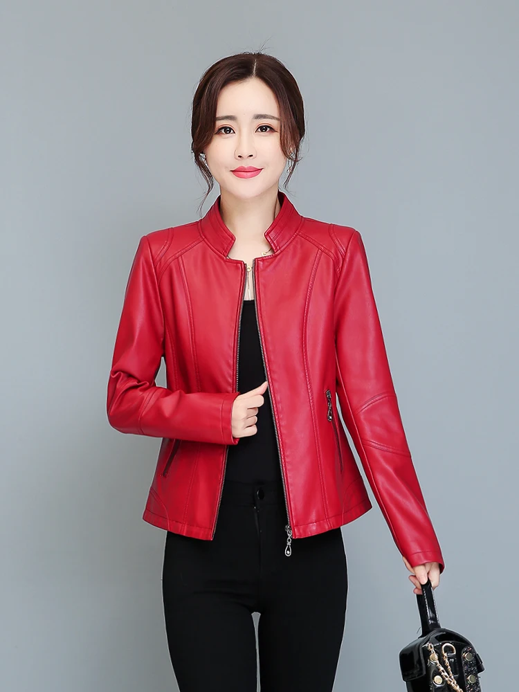 New 2023 Mujer Genuine Leather Jacket Women Short Sheepskin Coat Autumn Slim Design Jackets Coats for Ladies Black Outerwear