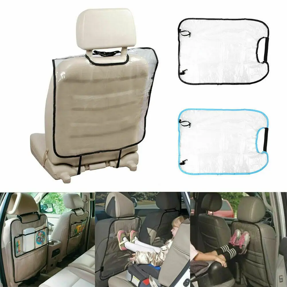 Car Seat Back Protector Backrest Cover Children Kick Mat Mud Clean Accessories Protects Transparent Anti-Kick Pad Auto Part Baby