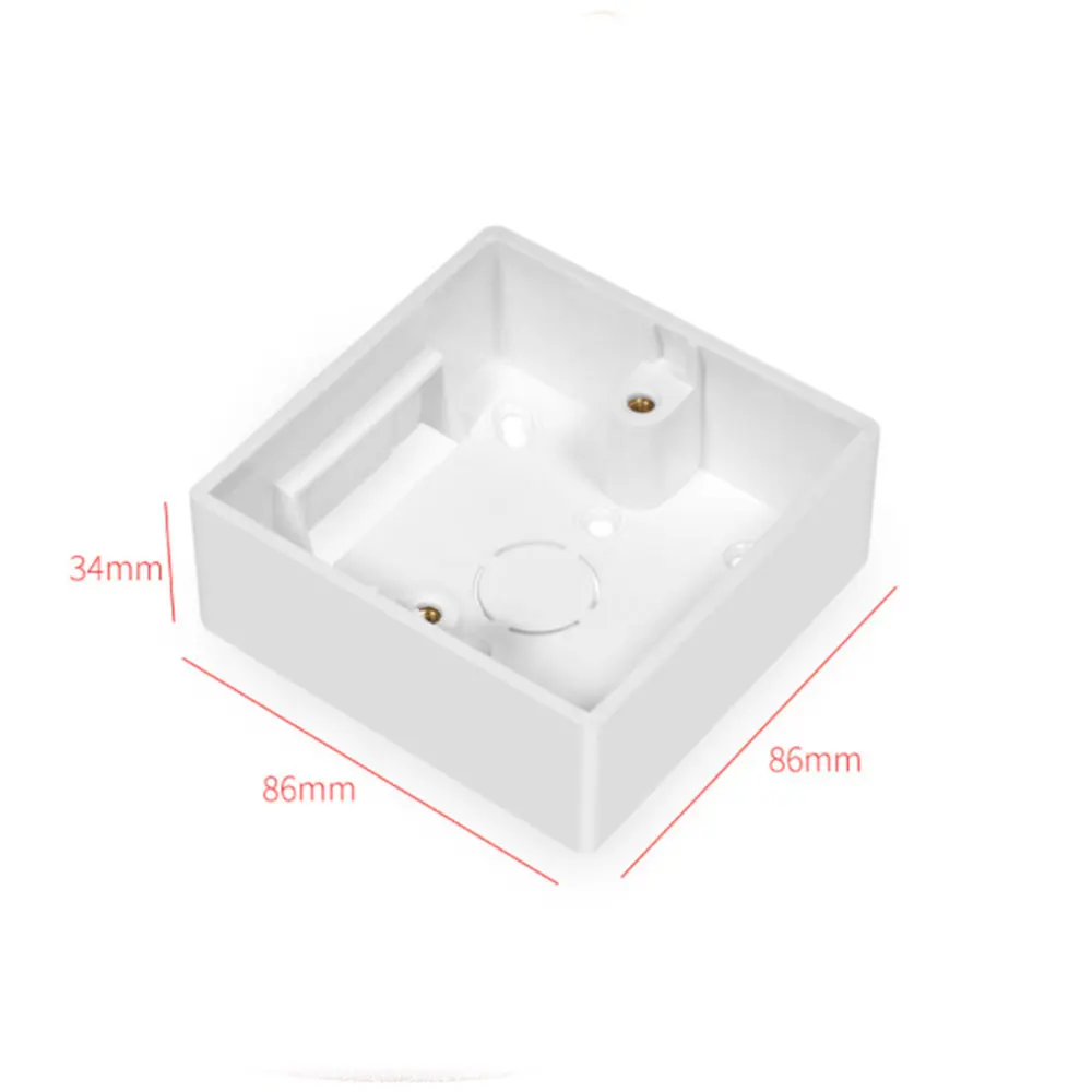 86X86 PVC Thickening Junction Box External Wall Mounting Surface Installation Suitable for 86 Standard Switch and Socket