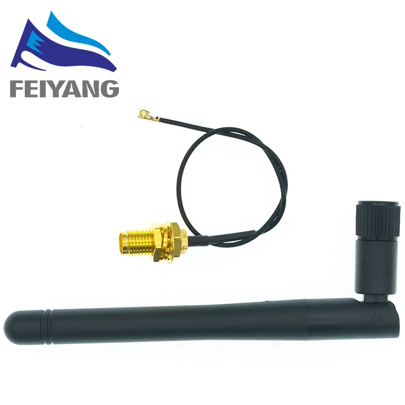 2.4GHz 3dBi WiFi 2.4g Antena RP-SMA Męski router bezprzewodowy + 17cm PCI U.FL IPX do RP SMA Męski kabel pigtailowy ESP8266 ESP32