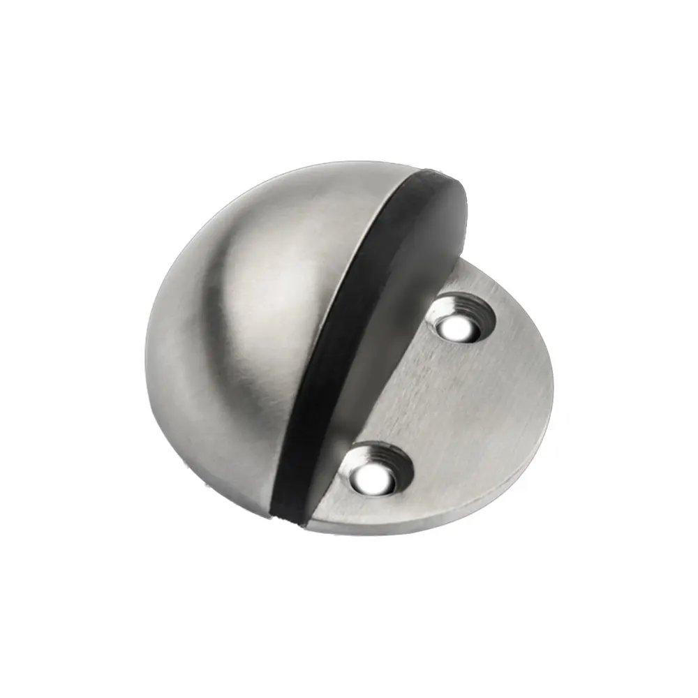 Stainless Steel Rubber Door Stopper Floor Non-Punching Sticker Hidden Door Holders Catch Floor Mounted Nail-free Doorstops