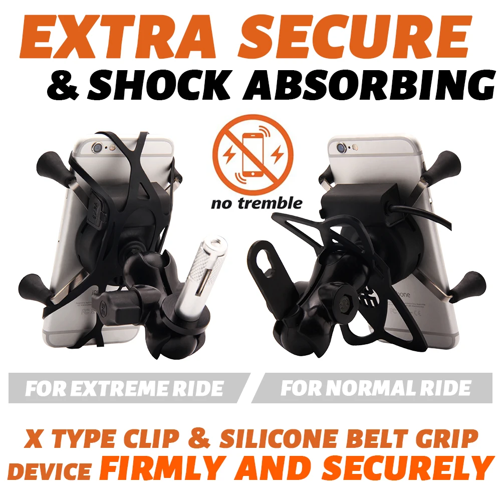For KAWASAKI ZX600 NINJA ZX-6RR ZX-14R ZZR1400 ZX14R ZX6R Motorcycle GPS Phone Holder USB Charger
