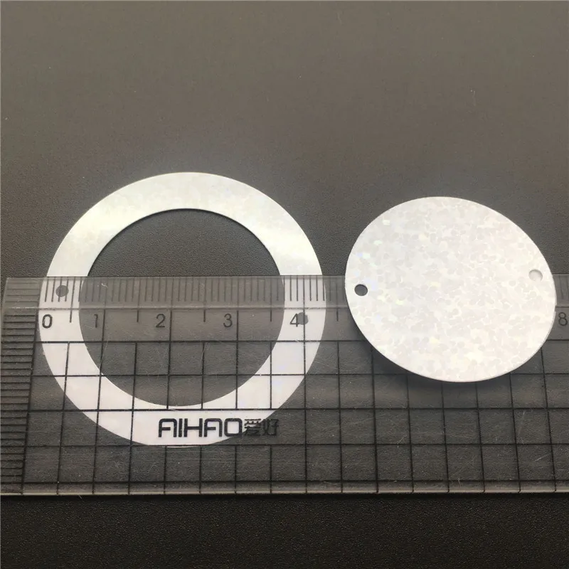 42mm 50mm Large Dual Circle Loose Hologram Sequin Paillette Sewing Decoration,Wedding Craft,Women Kids DIY Garment Accessory