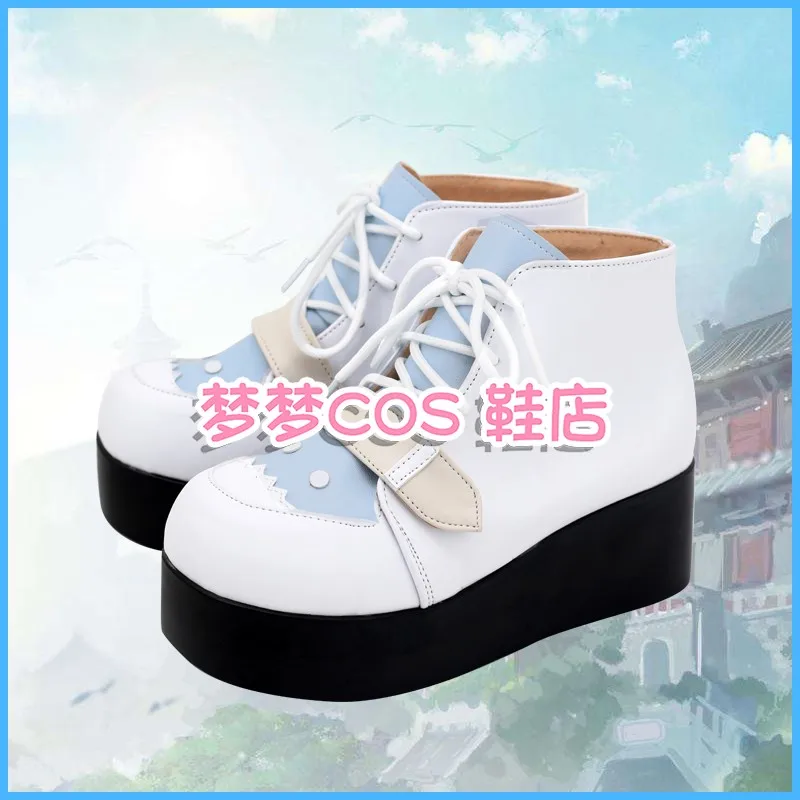 Chaussures de Cosplay d'Halloween en PU, Bottes de Vtuber Hololive Gawr Gura