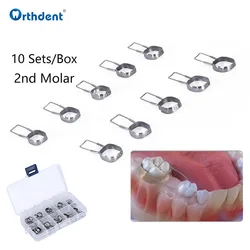 Orthdent 40 Pcs Dental Space Maintainer Stainless Steel Orthodontics Braces Preformed Band Loop 1st 2nd Molar Dentist Materials