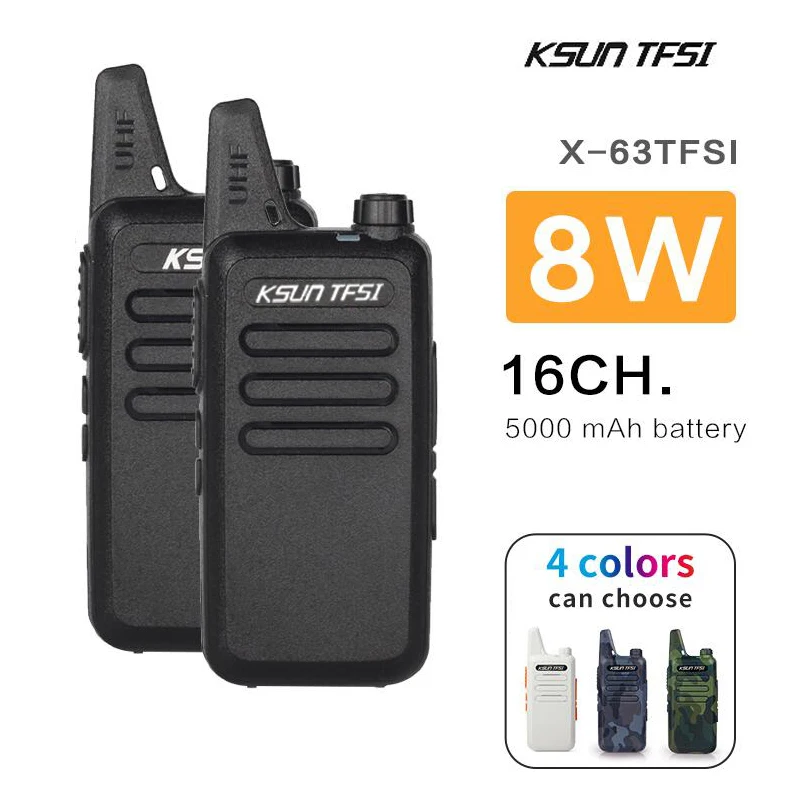 

Рация KSUN Mini, 2 шт./лот, двухсторонняя радиосвязь, UHF 400-470 МГц, 16 каналов