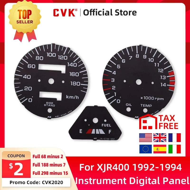 CVK Speedometer Face Plate Panel Meter Digital Dial For Yamaha XJR400 1992 1993 1994 CB 92-94  Accessories Instrument panel