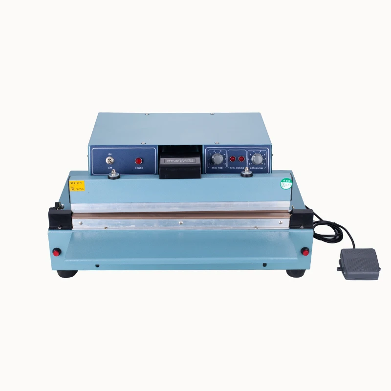 FKR-450 Aluminum Frame Desktop Automatic Sealing Machine Fully Automatic Foot Sealing Machine Plastic Bag Manual Heating Edge