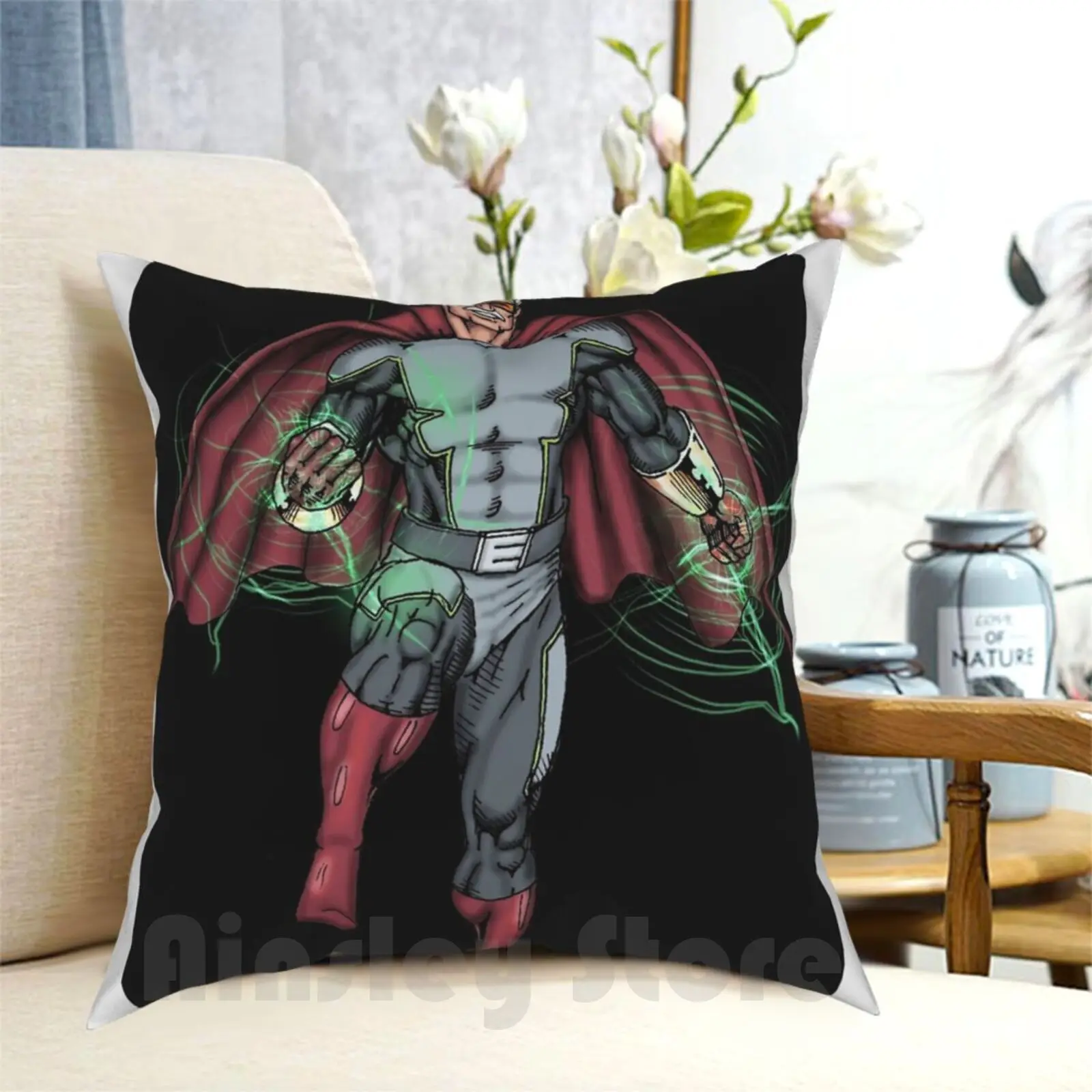 Excelsior Pillow Case Printed Home Soft Throw Pillow Comc Comicart Superhero Exclesior Powers