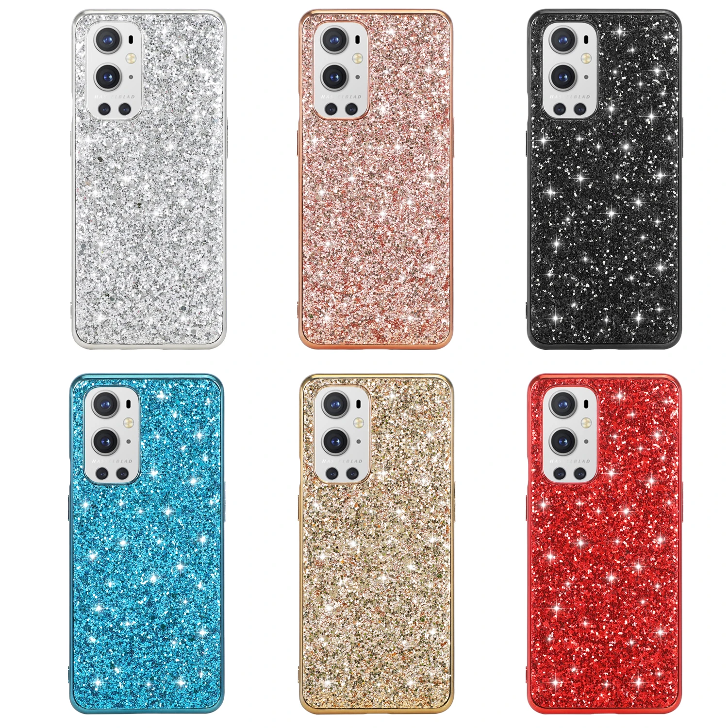 

For OnePlus 9 8 Pro 8t Cases Luxury Hard PC Shining Glitter Slim Protective Back Cover case for One Plus Nord N10 N100 Oneplus9