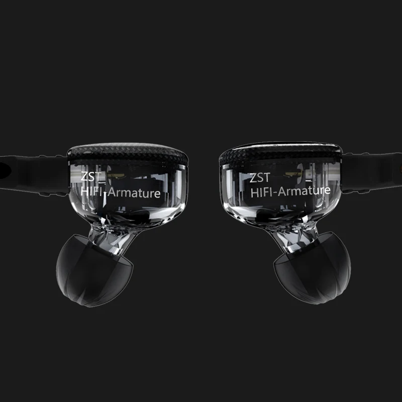 New KZ ZST por DD+BA heavy bass earphone headset HiFi earphone iron four core control exchange Bluetooth cable ZSN ZSA ZS10