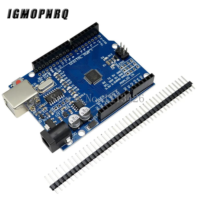 Imagem -04 - Placa de Desenvolvimento Uno r3 com Cabo Usb Atmega16u2 Chip Mega328p para Arduino Oficial