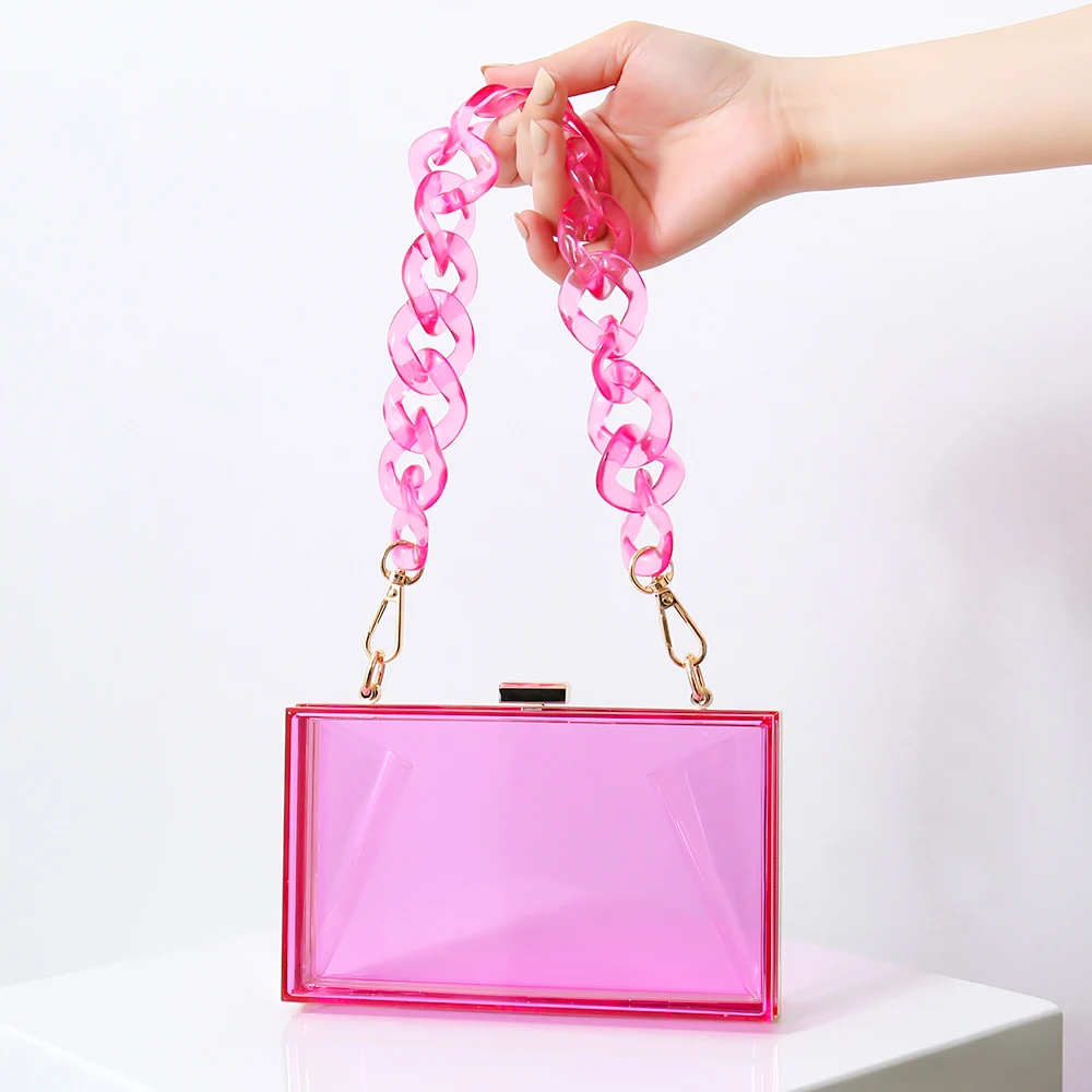 Women Royal Blue Bag Fashion Jelly Clutch Purses and Handbags Luxury Designer Candy Color Acrylic Mini Crossbody Shoulder Bag