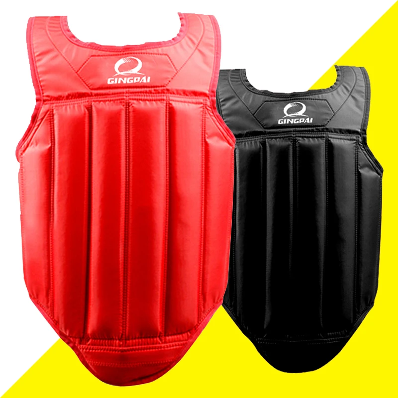 Sanda Martial Arts Chest Guard Boxing Chest Guards MMA Muay Thai Chest Protectors Wushu Vest Protection Taekwondo Body Protector