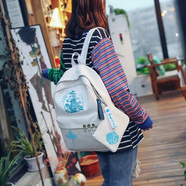 غراند ماستر من زراعة الشيطاني مو داو زو شي وي ووشيان لان وانغجي تأثيري على ظهره حقيبة كتف مدرسية حقيبة ظهر للسفر #3