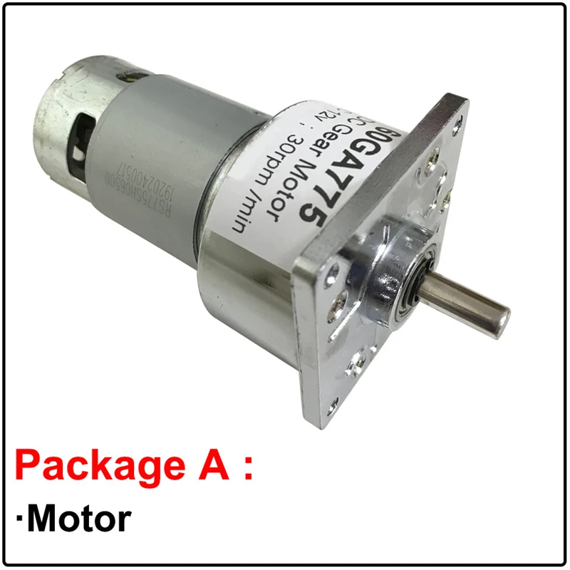 775 DC Gear Motor 35W High Torque 82KG Electric12V 24V Reduction Speed 5/10/15/30/50/500rpm Metal GearMotor Low Noise DIY Engine