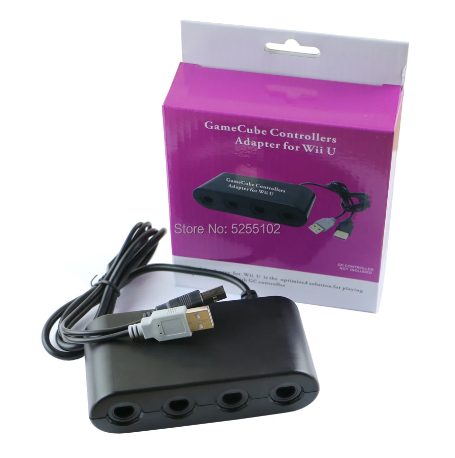 5 قطعة 2019 جديد ل Smash/Brothers/GameCube/PC/Switch/Wii U 3-in-1 4-Port USB لمحول وحدة تحكم مكعب الألعاب