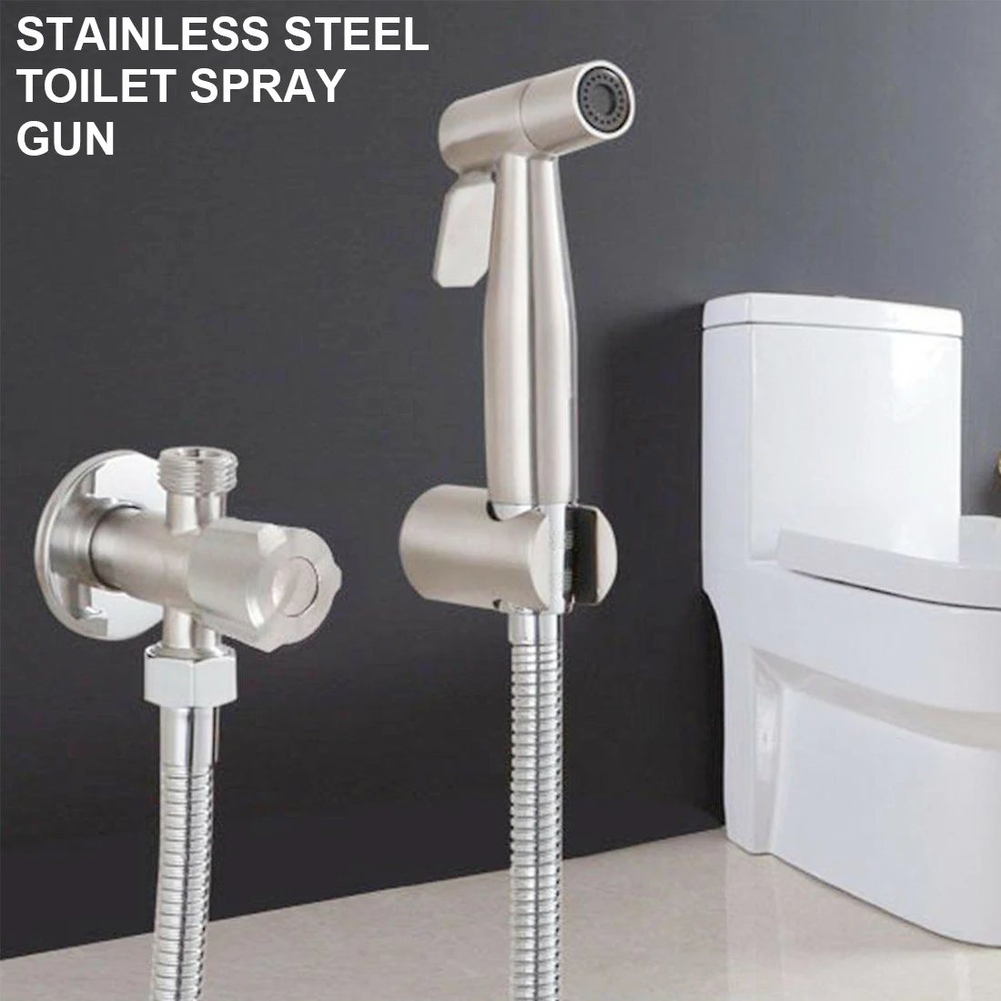 Frap สแตนเลสสตีลมือถือ Bidet สเปรย์ห้องน้ำ Shattaf Douche Bidet ก๊อกน้ำแปรง