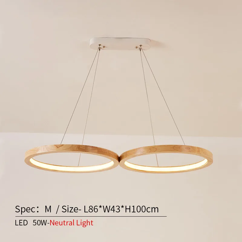 Japanse hanglamp LED 2 ronde hanglamp ontwerp houtlicht voor eetkamer minimalistische keuken huisverlichtingsarmaturen