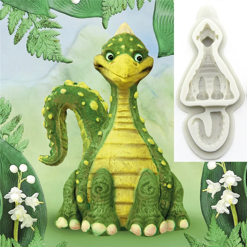 Luyou 1pcs DIY Dinosaur Silicone Cake Mold Fondant Resin Mold Birthday Cake Decorating Tools Kitchen Baking Accessories