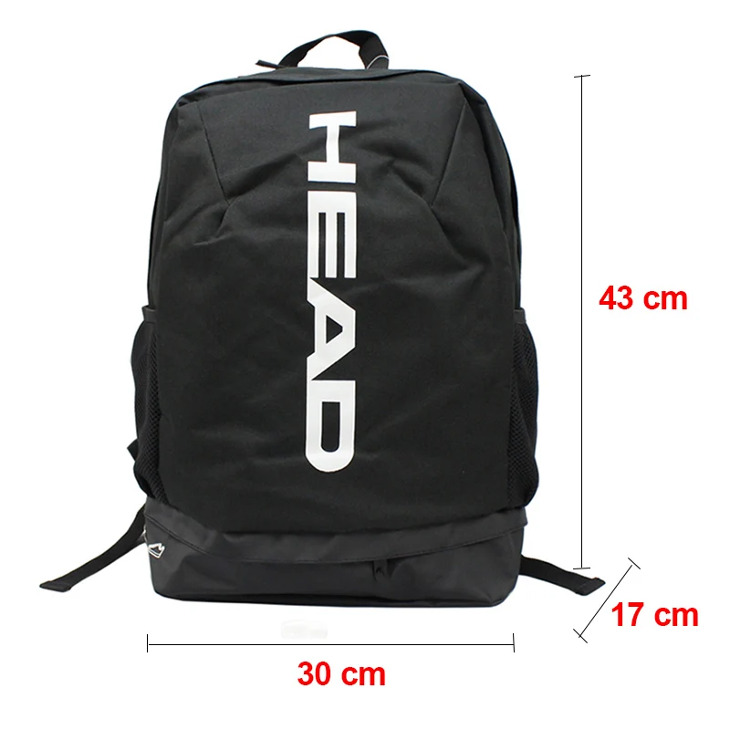 HEAD Tennis Racket Bag Badminton Backpack Can Hold 1-2 Rackets With Breathable Independent Shoes Bag Men Women