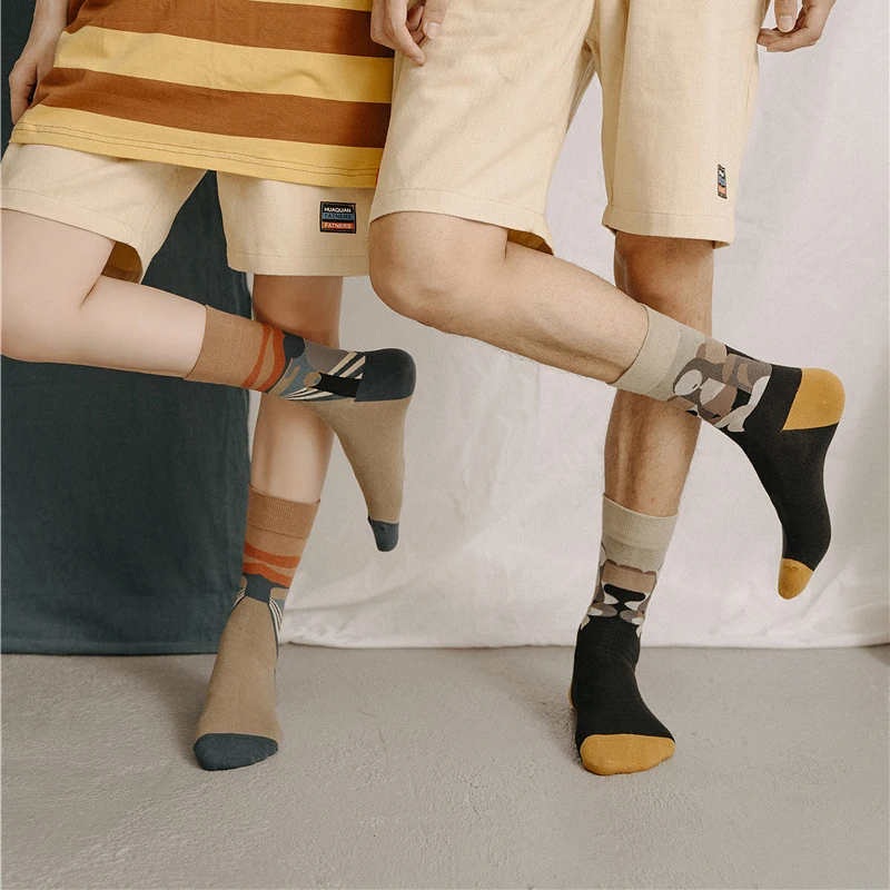 3 Pairs/lot Winter Retro Women Van Gogh Modern Oil Paint Cotton Mural World Famous Socks Art Abstract Happy Funny Women Socks