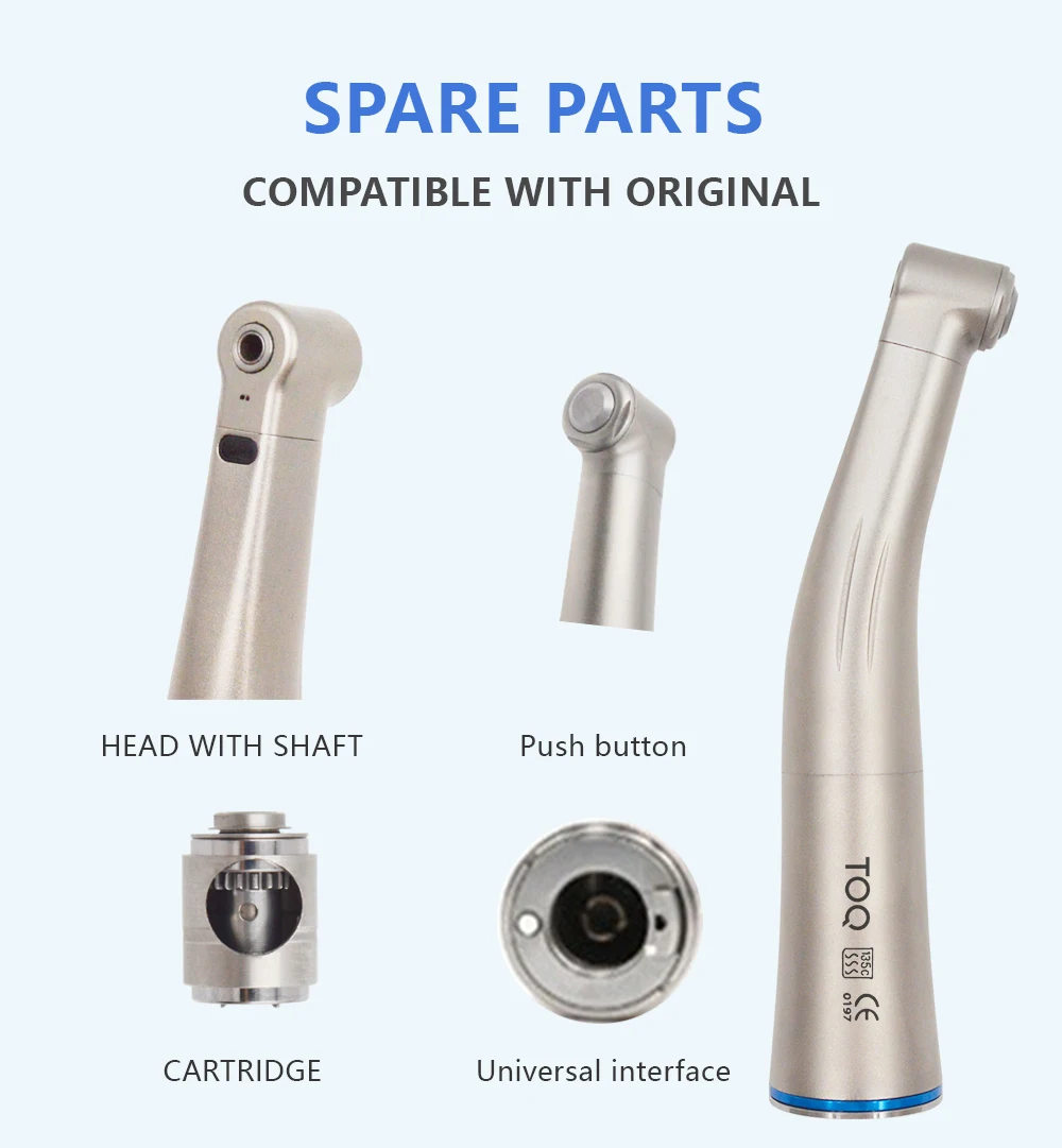 1:1 Contra Angle Internal Water Spray Fiber Optical Low Speed Handpiece with CA bur dental supply consumables