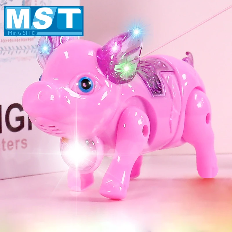 

Baby Toy Electric Luminous Music Walking Simulation Animal Pig Electronic Pets Robot Kids Early Educational Toy