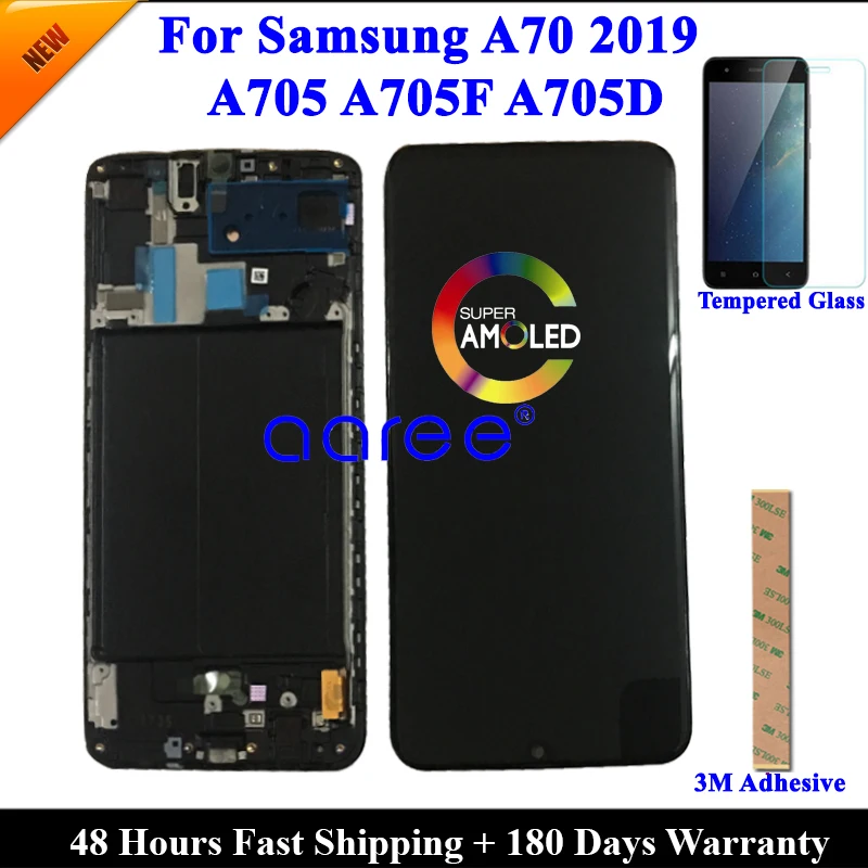 6.5\' AMOMLED OLED  LCD  For Samsung A70 2019 A705 LCD A70 lcd For Samsung A70 A705 LCD Screen Touch Digitizer Assembly