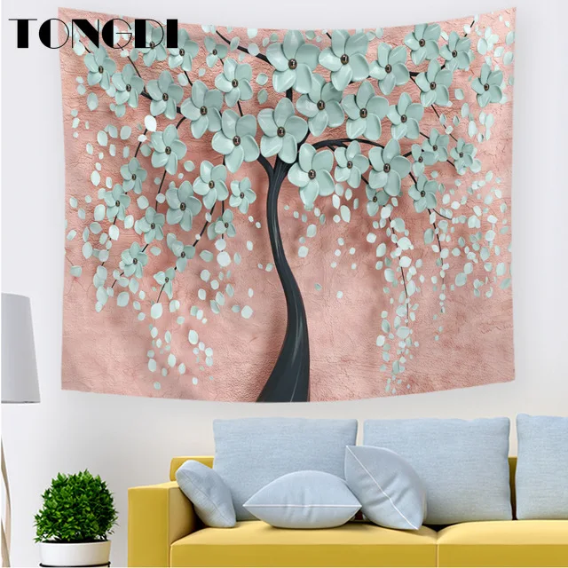 

TONGDI Tapestry Vivid Elegant 3D Pattern Individual Fantasy Modern Art Wall Hanging Mat Decor For Home Parlor Bedroom LivingRoom