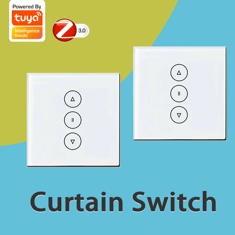 

Tuya WiFi Smart Touch Switch Electric Curtain Wireless Remote Control Works With Alexa Echo/ Google Assistant