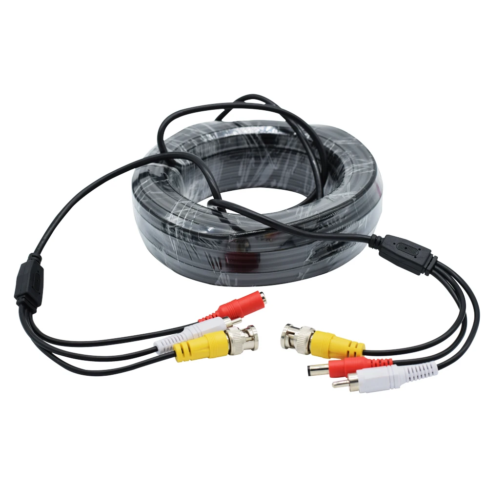 BNC+RCA+DC connector 3 in 1 AHD CCTV Camera Cable 5M 10M 15M 20M 30M Analog Surveillance Camera System Signal Output Cables