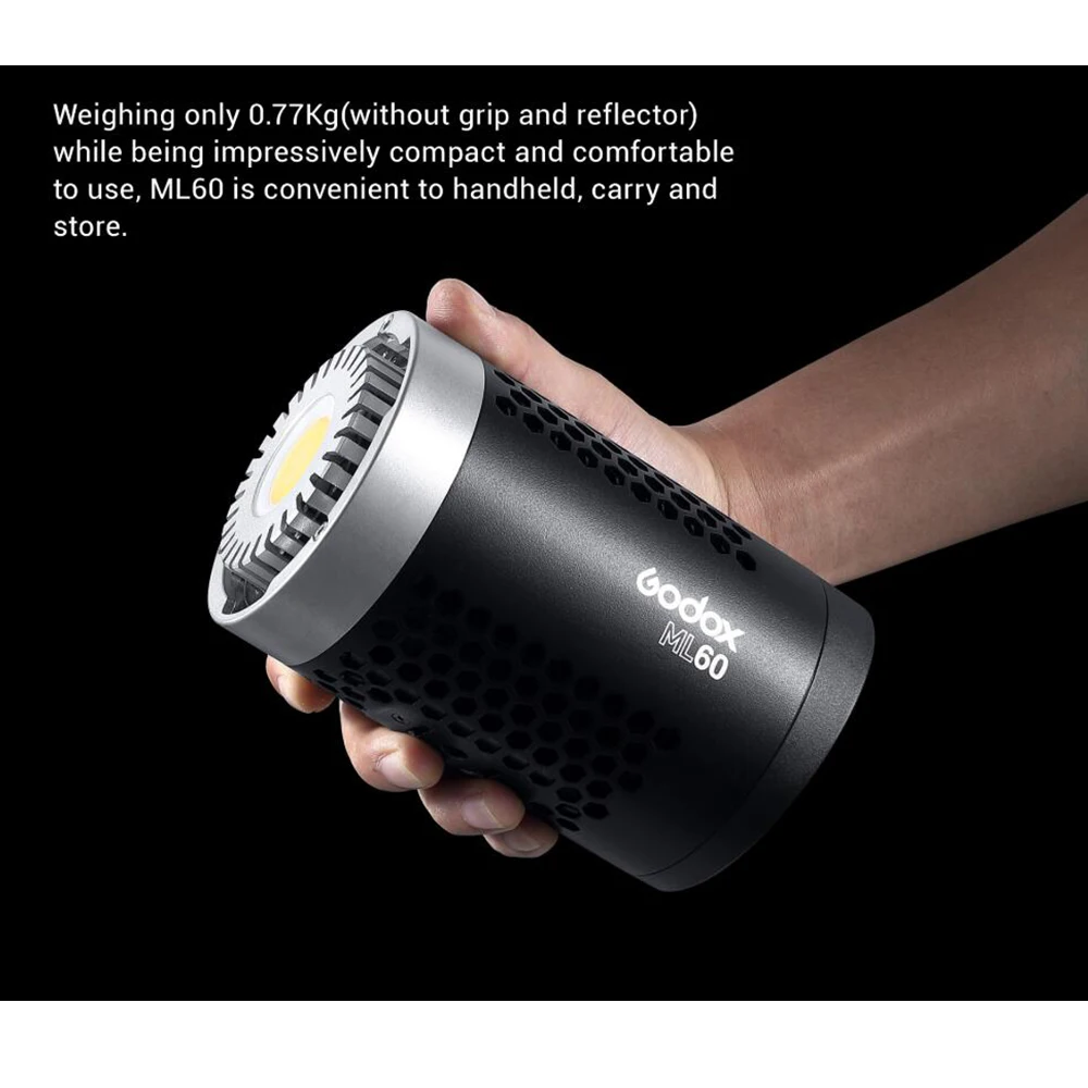 Godox ML60 ML60Bi 60W LED Light Silent Mode Portable Brightness