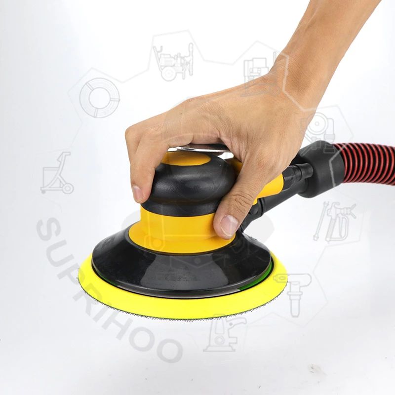 

Pneumatic Random Orbital Sander Air Sander Polisher with Vacuuming 6'' 150mm Palm Hard Soft Brush M8 Threaded Substitute