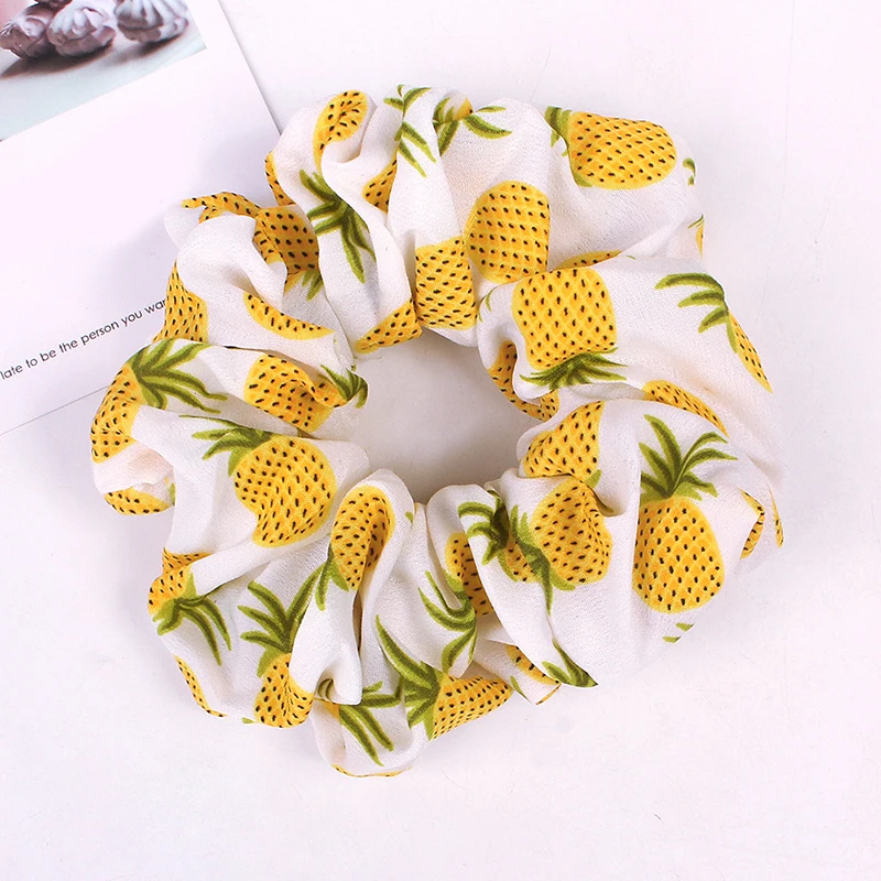 Donne coreane Hearwear ragazze fasce per capelli a righe Lady Scrunchies coda di cavallo capelli supporto femminile corda ananas stampa accessori per capelli