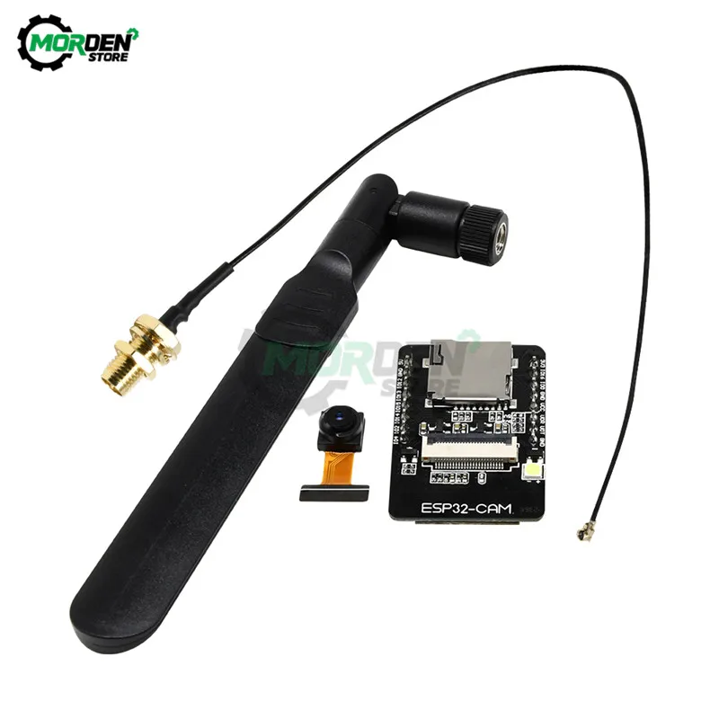 ESP32-CAM WiFi Module ESP32 Serial to WiFi ESP32 CAM Development Board 5V Bluetooth with OV2640 Camera Module + 8DBI Antenna