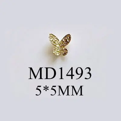 50pcs/lot 3D Gold Butterfly Alloy Metal Studs Rivets Nail Art Decorations Supplies DIY Nails Accesorios Jewelry Designs Charms