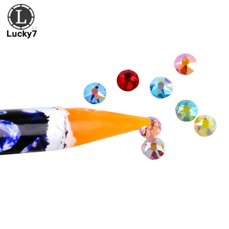 الجملة أقلام التنقيط الخشبية نقطة الحفر القلم لمسمار الفن الراين الأحجار الكريمة قطف أداة الراين اختيار المجوهرات واضع #1