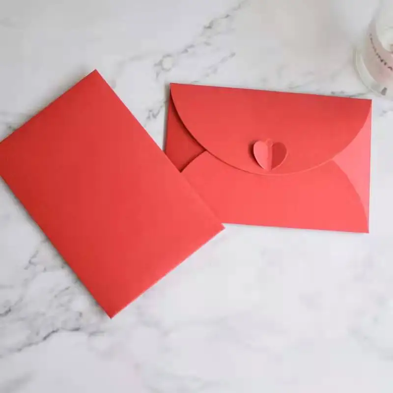 100pcs/Lot Mini Love Heart/  Envelopes for Wedding Party Invitations Gift Greeting Cute Envelope Letter Paper Gift Envelope