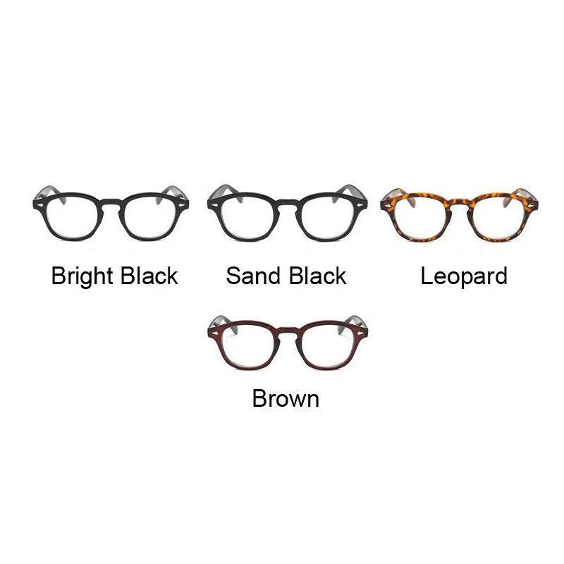 Vintage Rivet Round Glasses Man Johnny Depp Style Eyeglasses Brand Design Clear Transparent Lens Eyewear Small Frame Oculos