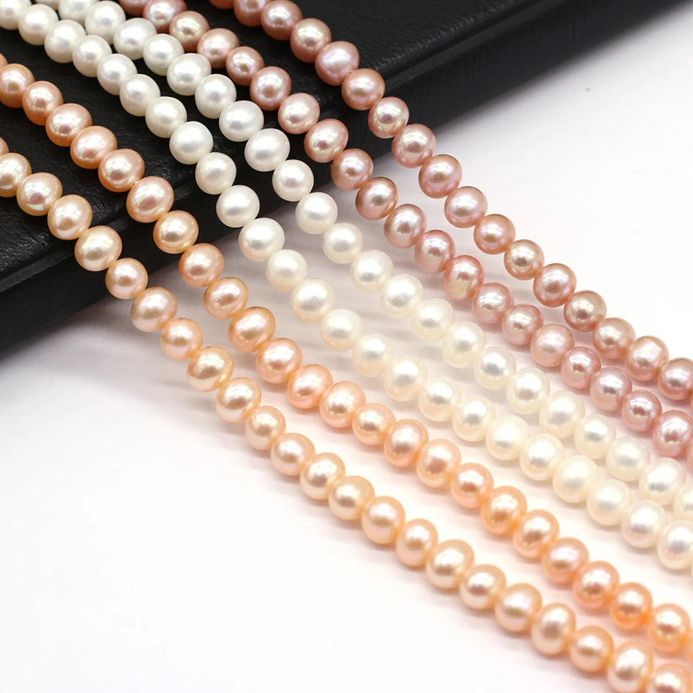 Real Natural Freshwater Pearl Beads Nearly Round Loose Pearls Bead For DIY Charm Bracelet Necklace Jewelry Accessories Making
