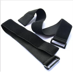 1pc 5cm*50cm Elastic Hook and Loop cable ties with buckle Hook loop straps belt Black fastener tape for luggage